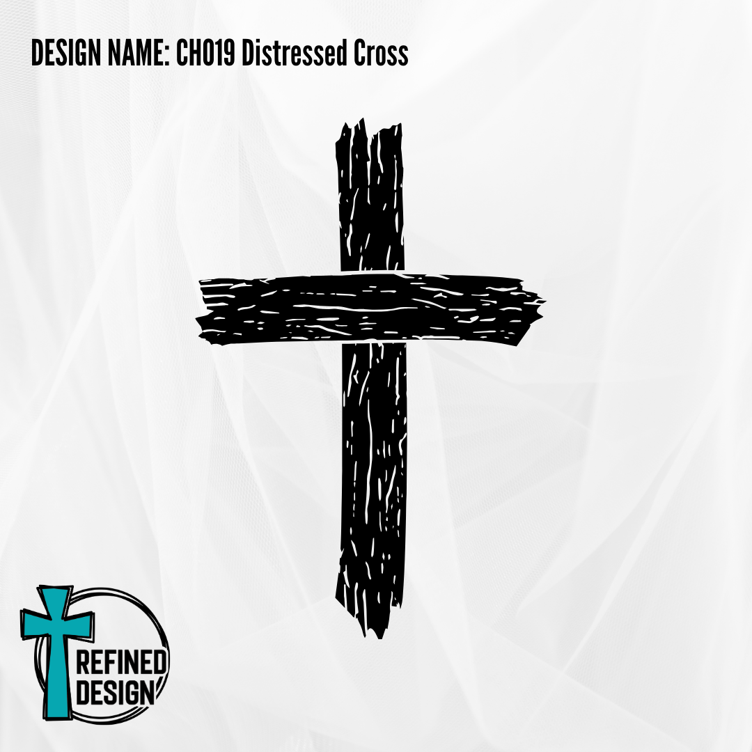 Design Name: CH019 Distressed Cross