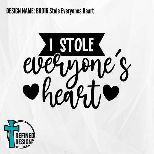 Design Name: BB016 Stole Everyones Heart