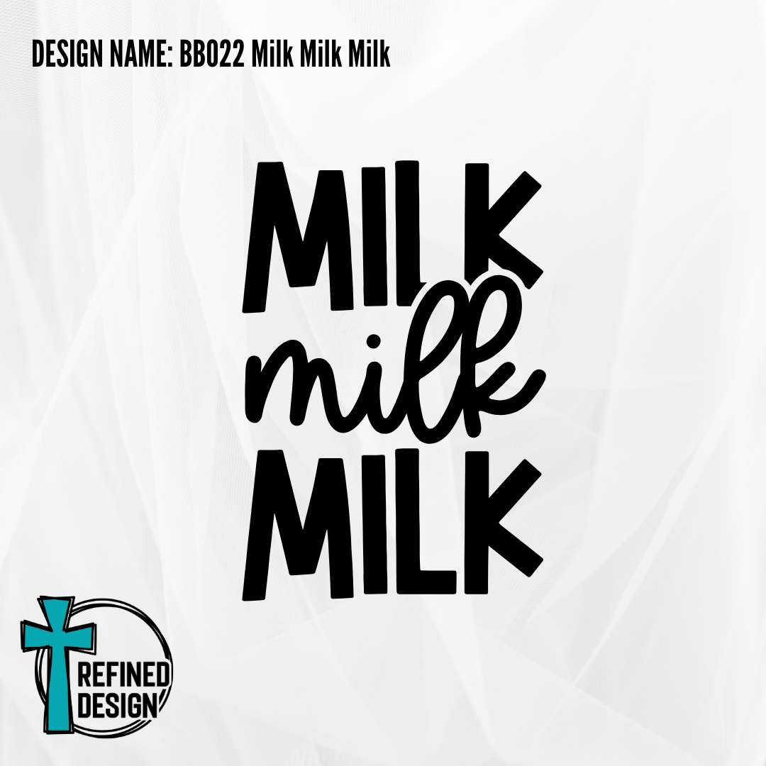 Design Name: BB022 Milk Milk Milk