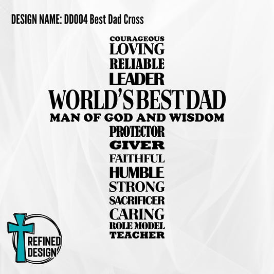 Design Name: DD004 Best Dad Cross