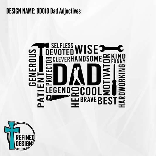 Design Name: DD010 Dad Adjectives