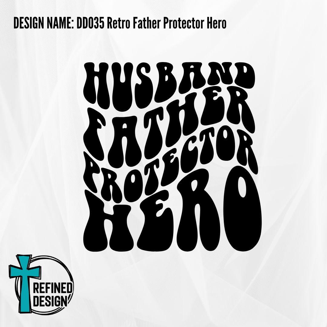 Design Name: DD035 Retro Father Protector Hero