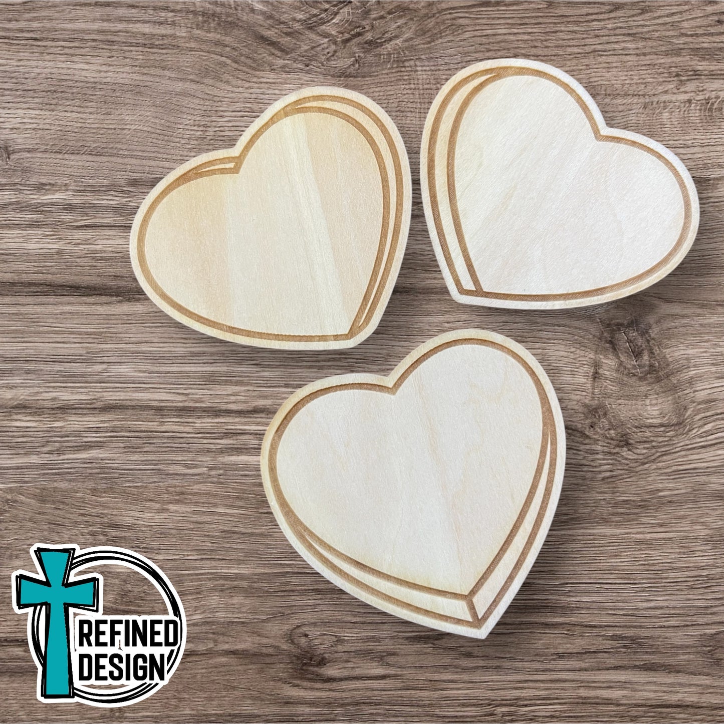 Wooden DIY Conversation Heart Magnets