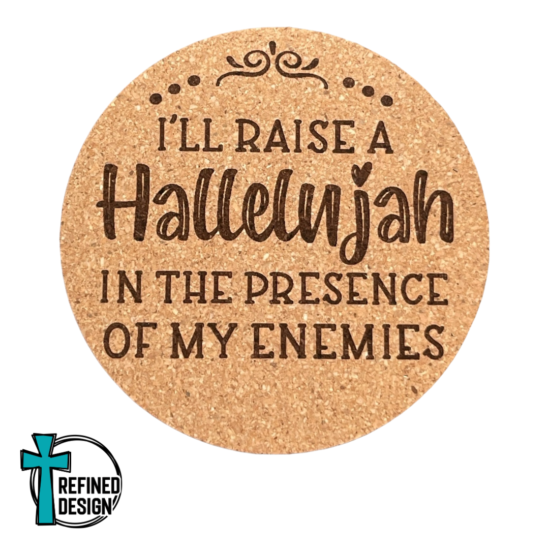 "Raise a Hallelujah" Cork Coaster