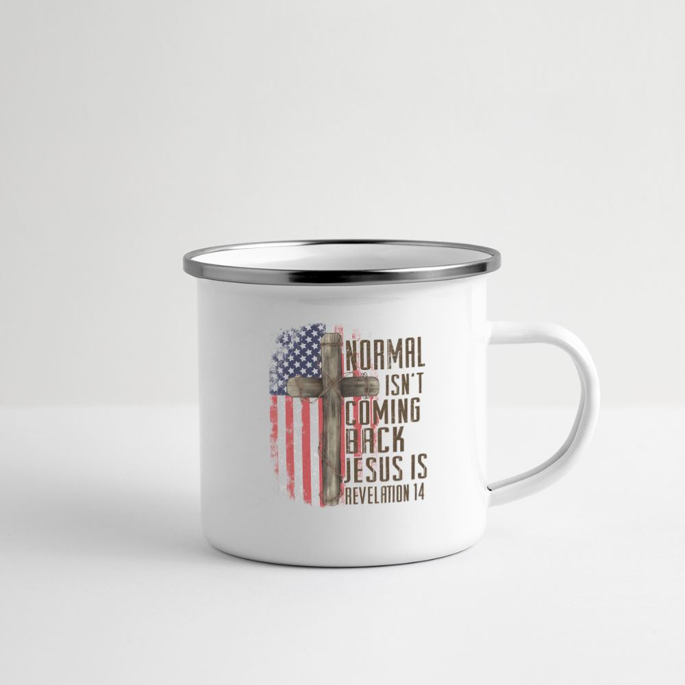 "Normal Isn't Coming Back" Dual-Handed Mug - white