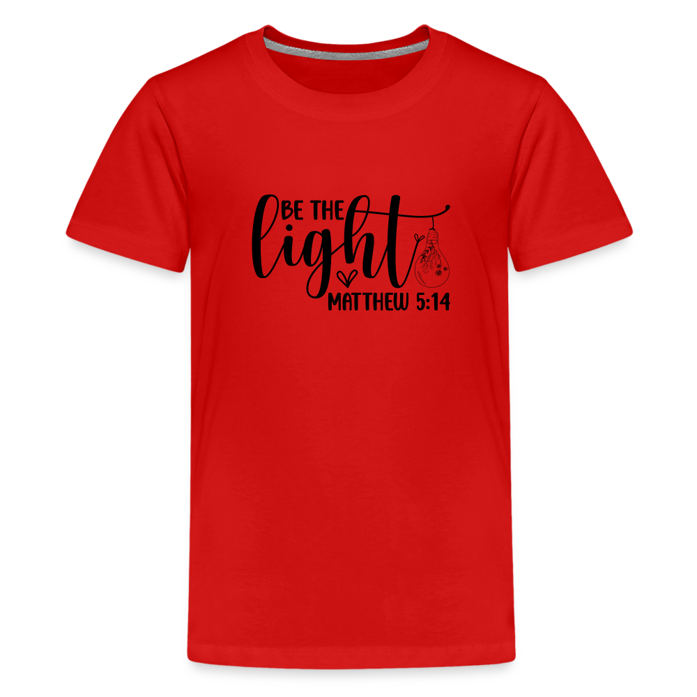 "Be the Light" Kids' Premium T-Shirt - red