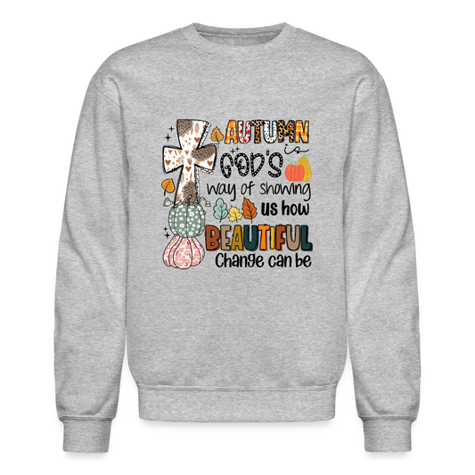 "Change Can Be Beautiful" Crewneck Sweatshirt - heather gray