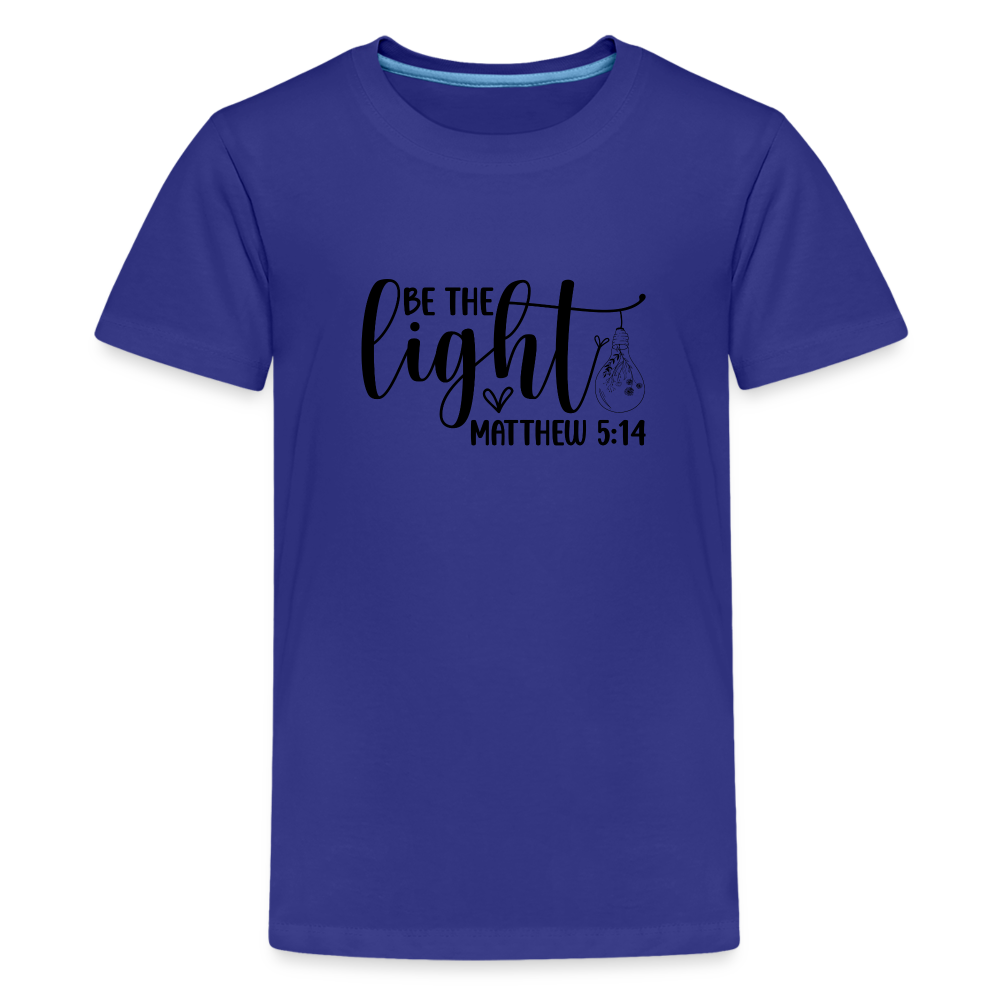 "Be the Light" Kids' Premium T-Shirt - royal blue