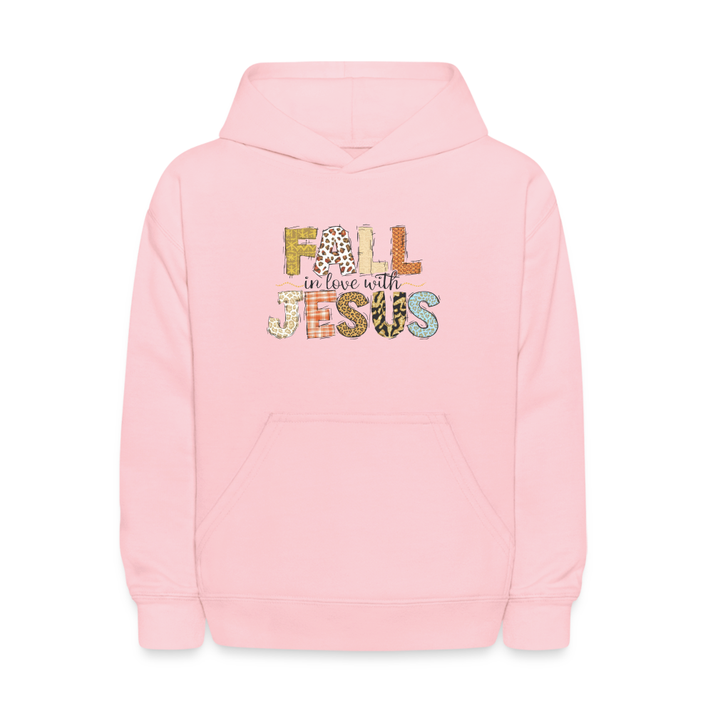 "Fall in Love with Jesus" Kids' Hoodie - pink