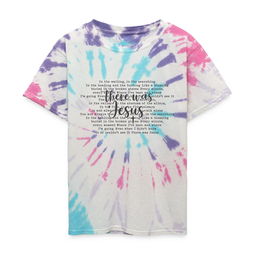 "There Was Jesus" Kid's Tie Dye T-Shirt - Pastel Spiral