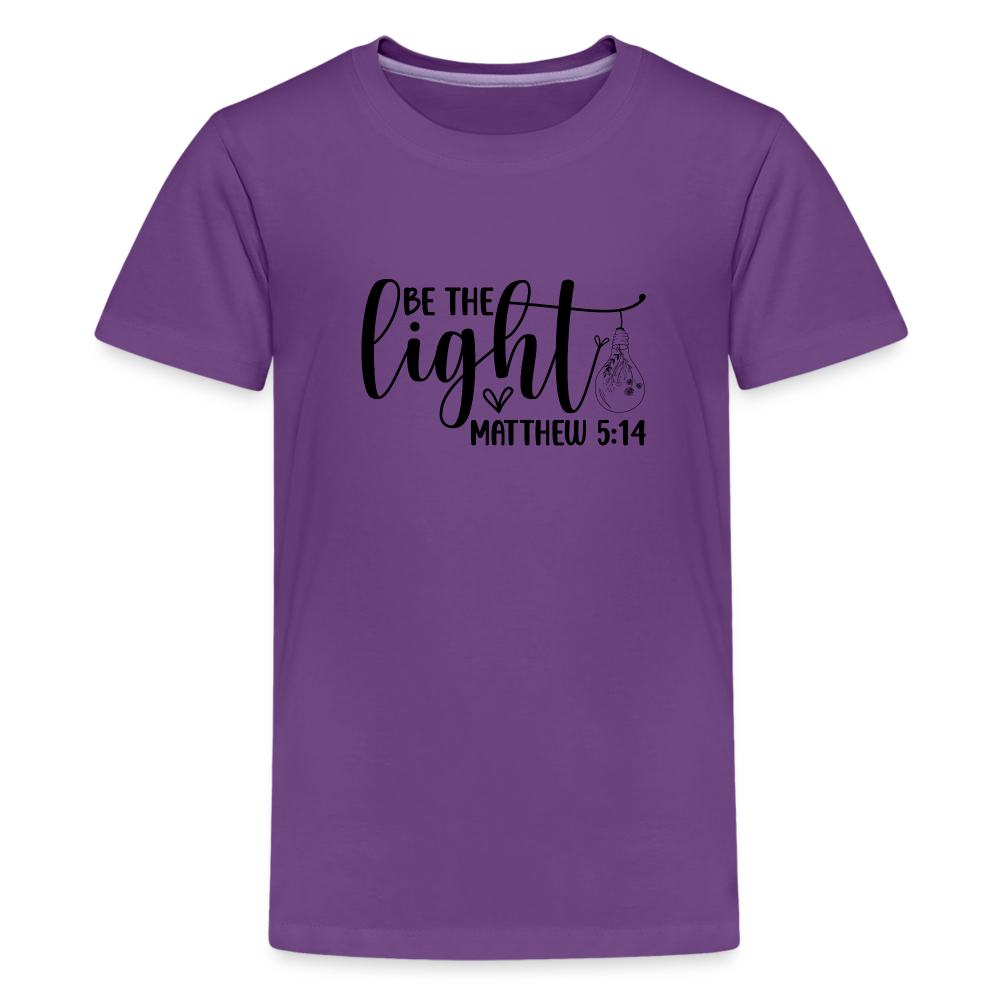 "Be the Light" Kids' Premium T-Shirt - purple