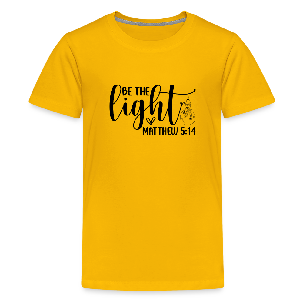 "Be the Light" Kids' Premium T-Shirt - sun yellow