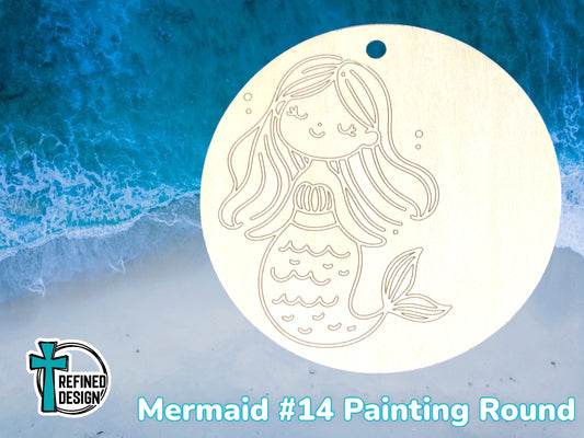 Mermaid #14 Painting Round