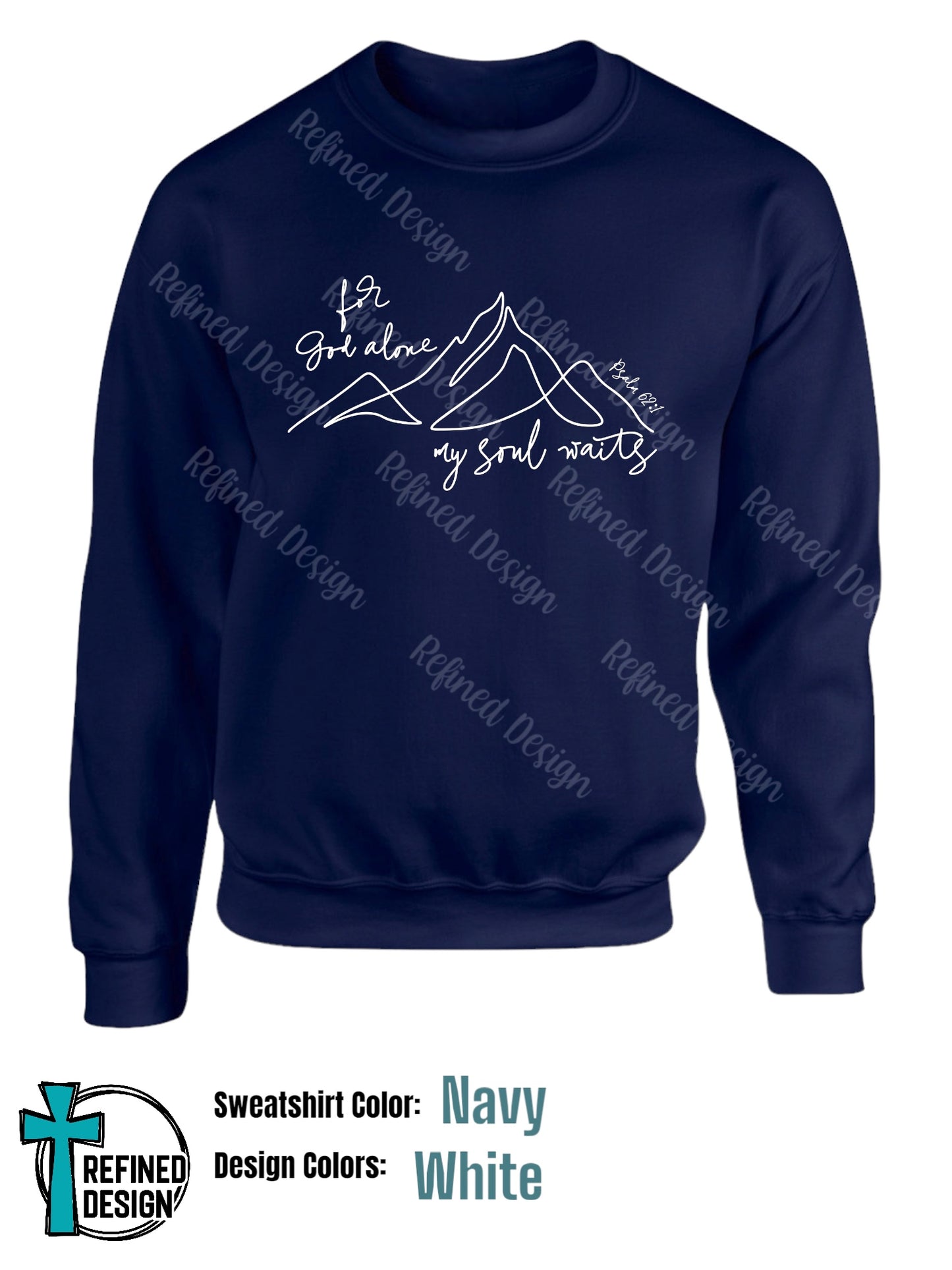 “For God Alone” Navy Blue Crewneck Sweatshirt