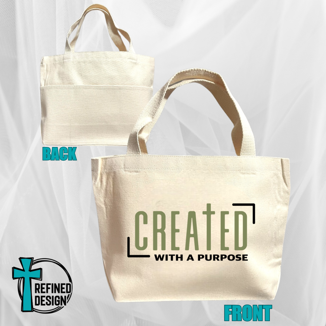 "Created with a Purpose" Bible Bag