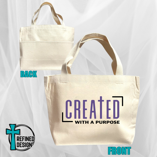 "Created with a Purpose" Bible Bag