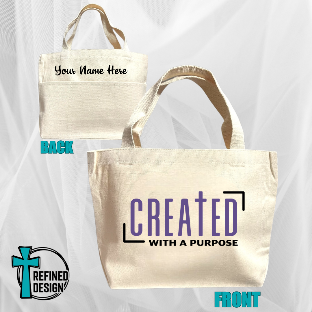 "Created with a Purpose" Bible Bag