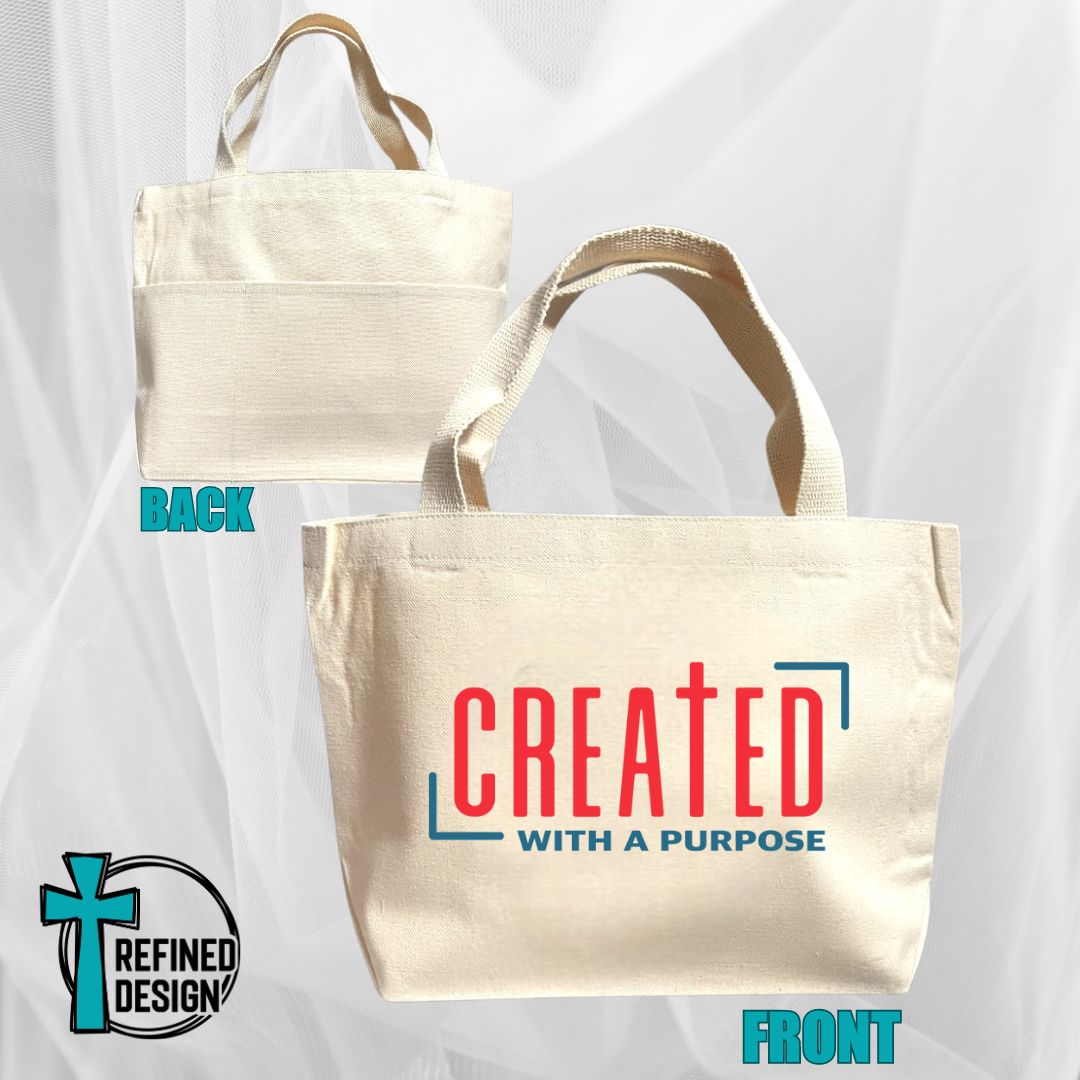 "Created with a Purpose" Bible Bag