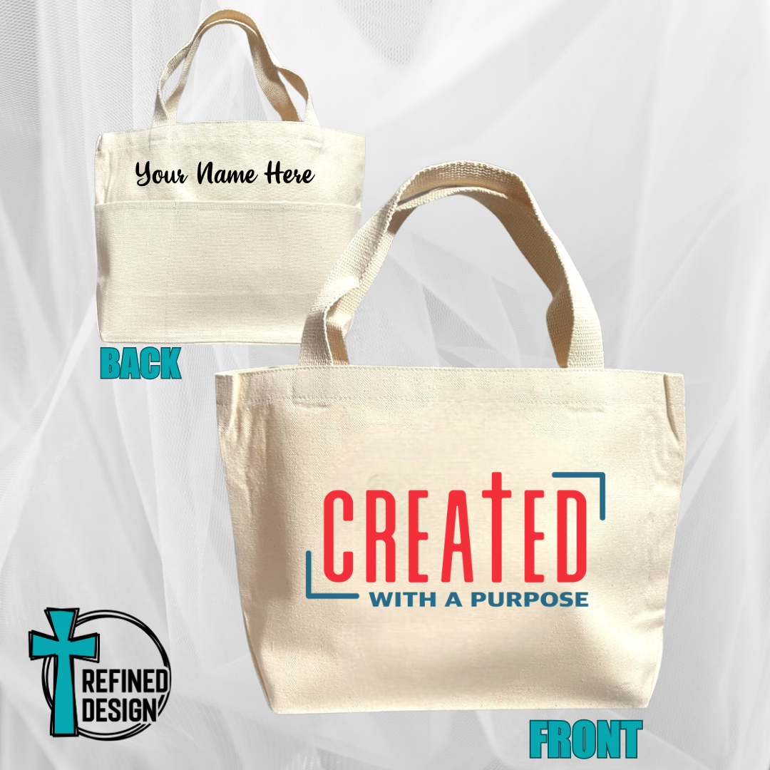 "Created with a Purpose" Bible Bag