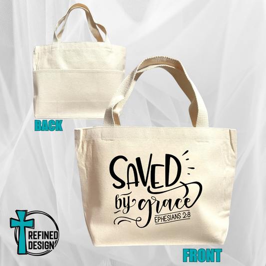 "Saved By Grace" Bible Bag