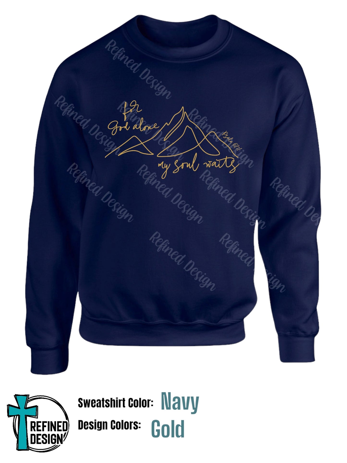 “For God Alone” Navy Blue Crewneck Sweatshirt