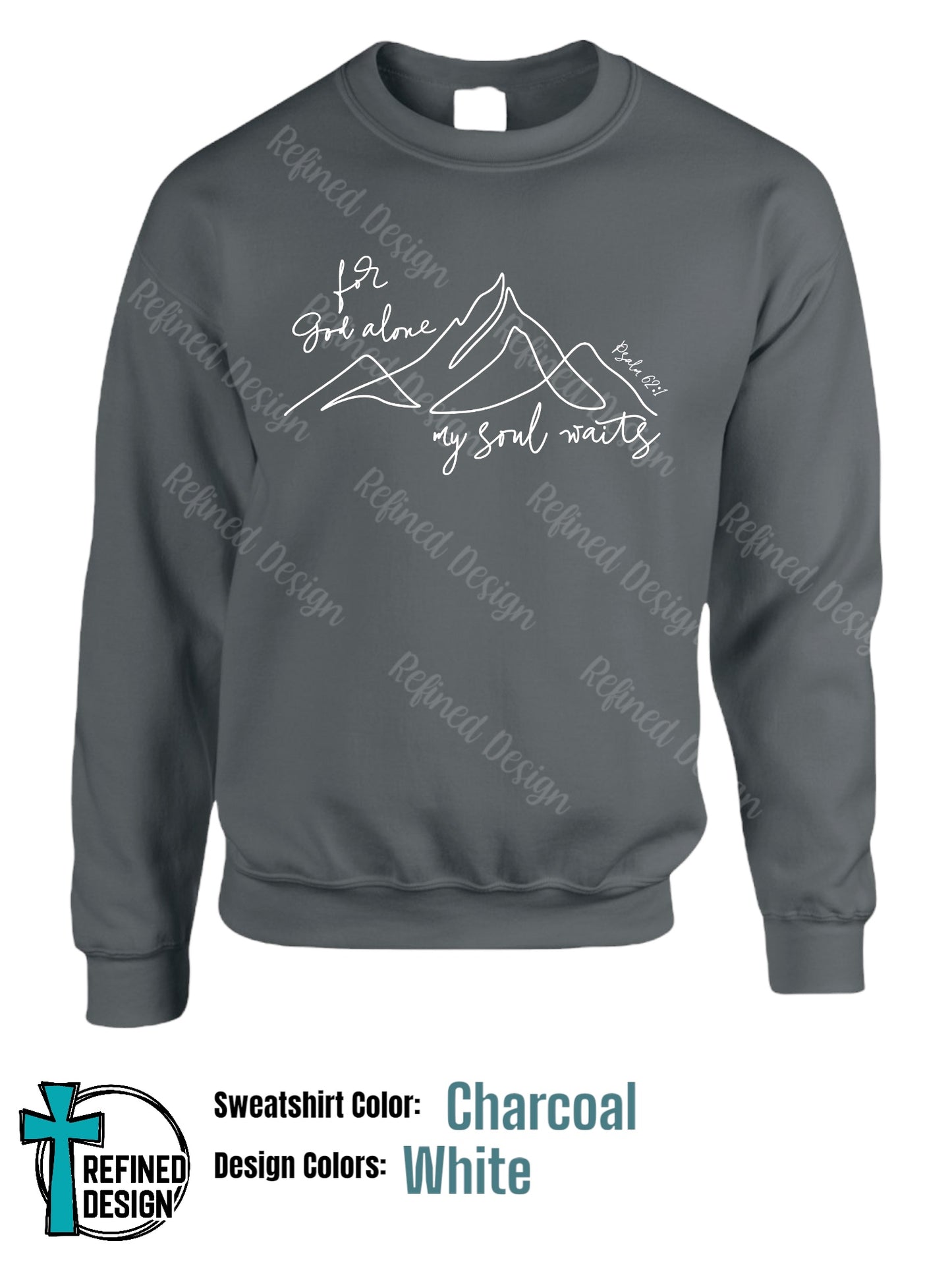 “For God Alone” Charcoal Crewneck Sweatshirt