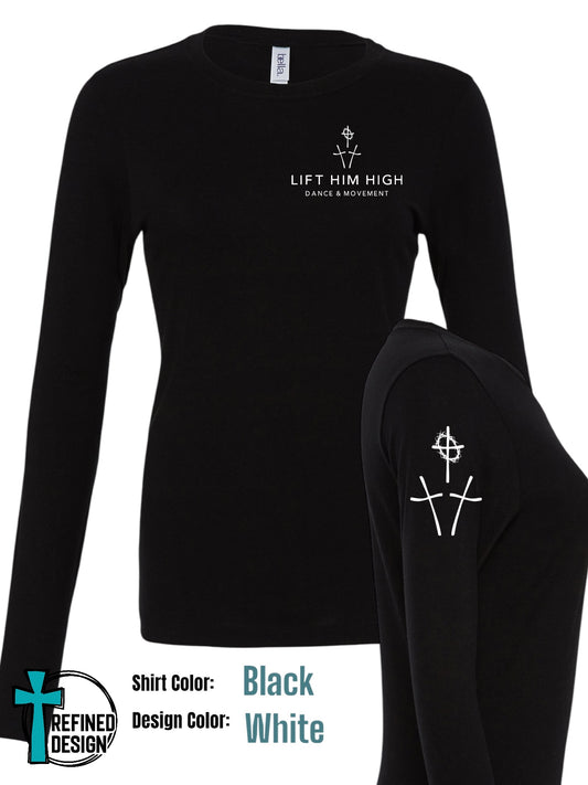 "Lift Him High" Black Long Sleeve Shirt