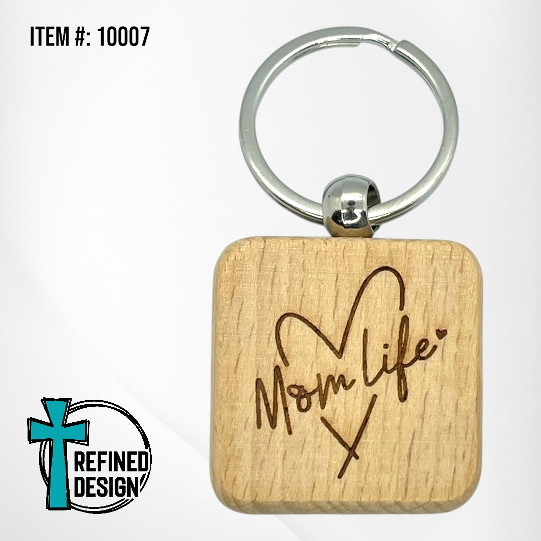 “Mom Life Heart” Keychain