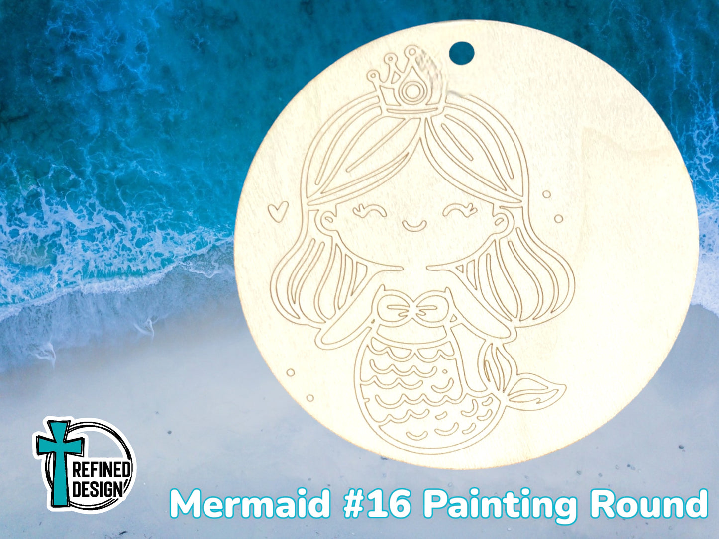 Mermaid #16 Painting Round