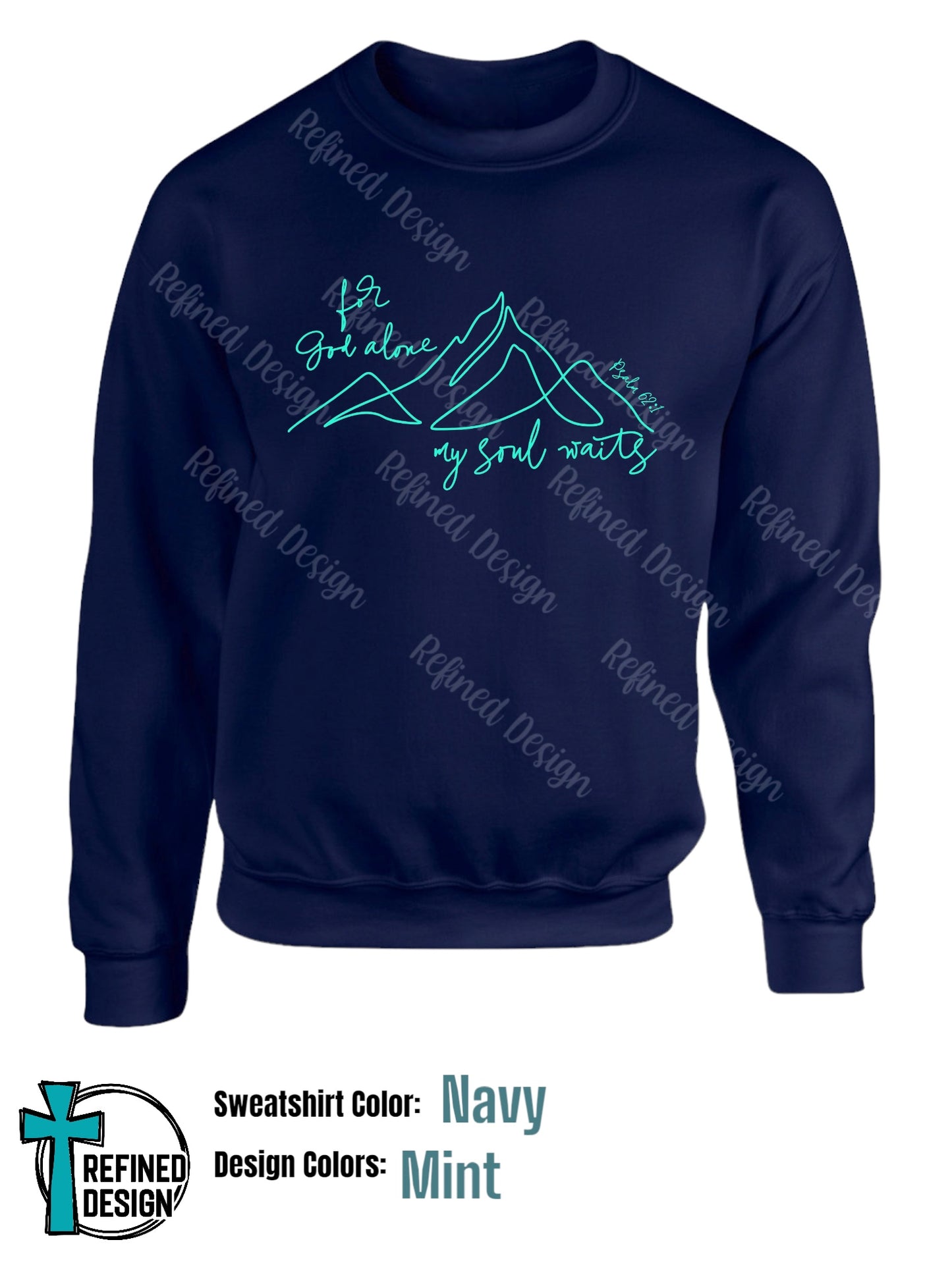 “For God Alone” Navy Blue Crewneck Sweatshirt