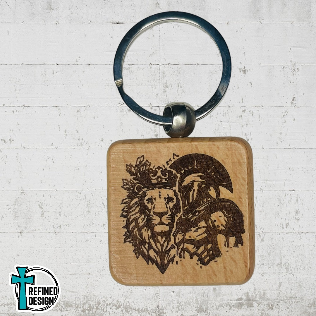 “Lion and Warrior” Keychain