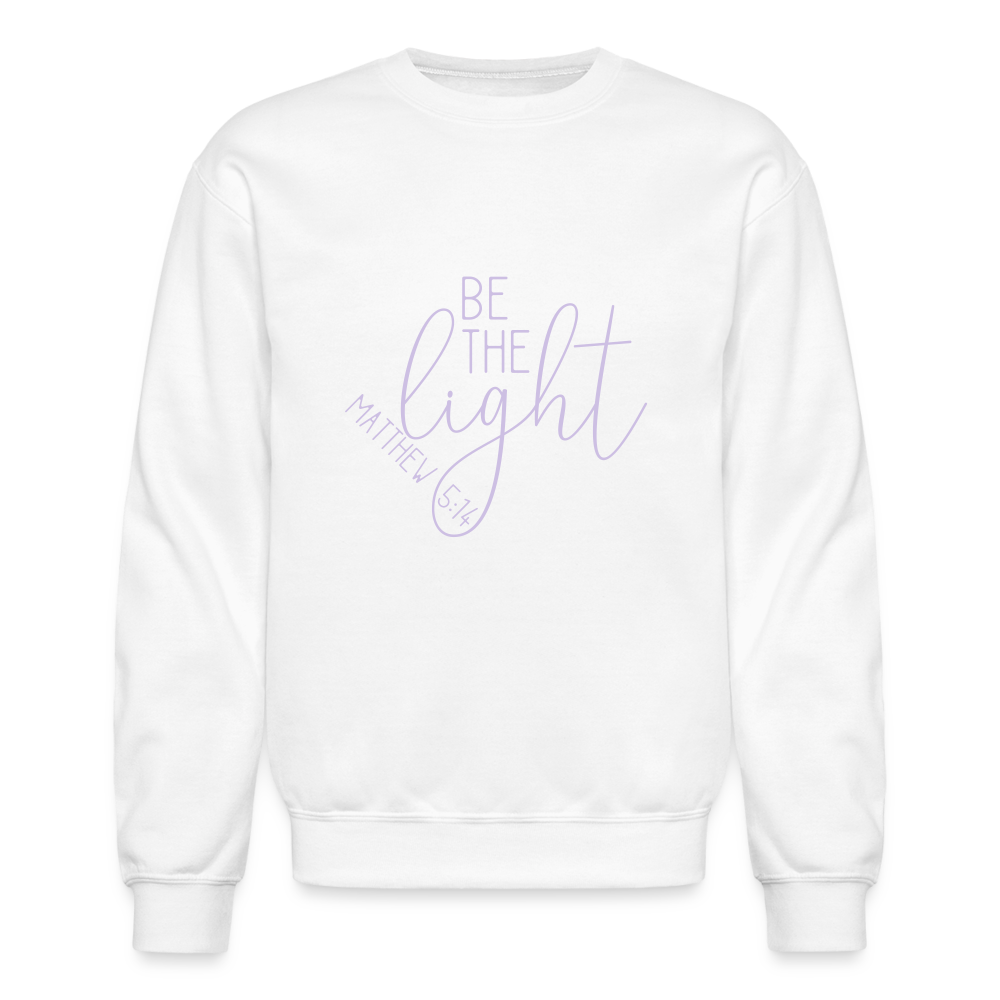 "Be the Light" Diamond Crewneck Sweatshirt - white