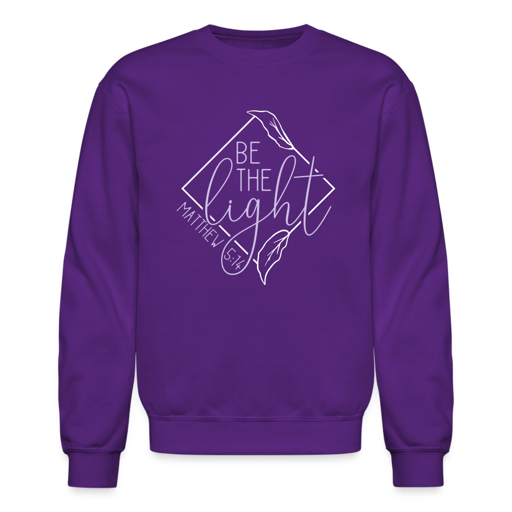 "Be the Light" Diamond Crewneck Sweatshirt - purple