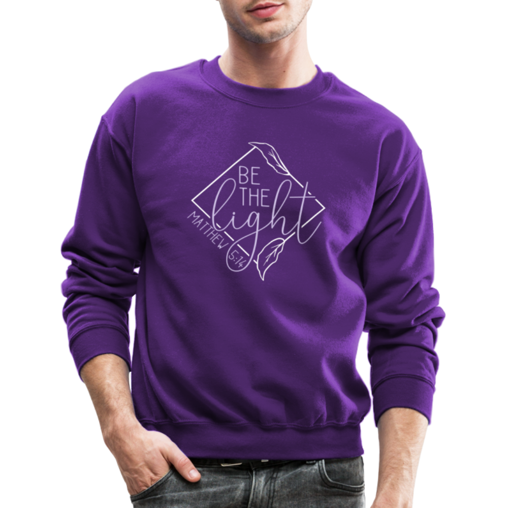 "Be the Light" Diamond Crewneck Sweatshirt - purple