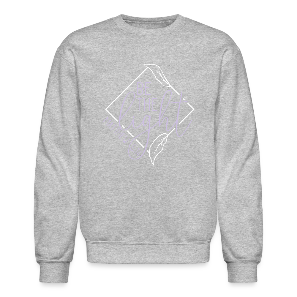 "Be the Light" Diamond Crewneck Sweatshirt - heather gray