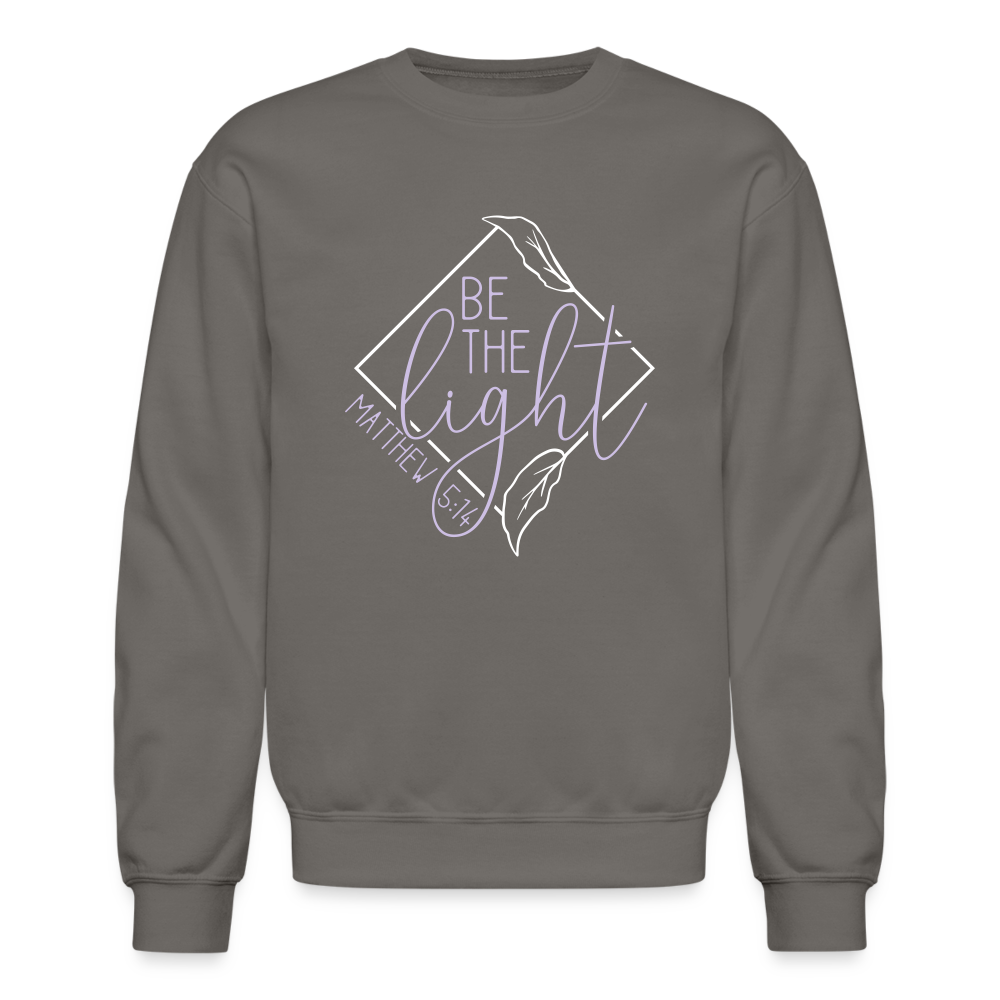 "Be the Light" Diamond Crewneck Sweatshirt - asphalt gray