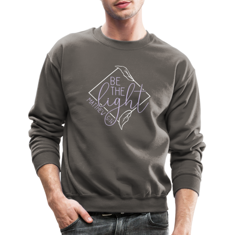 "Be the Light" Diamond Crewneck Sweatshirt - asphalt gray