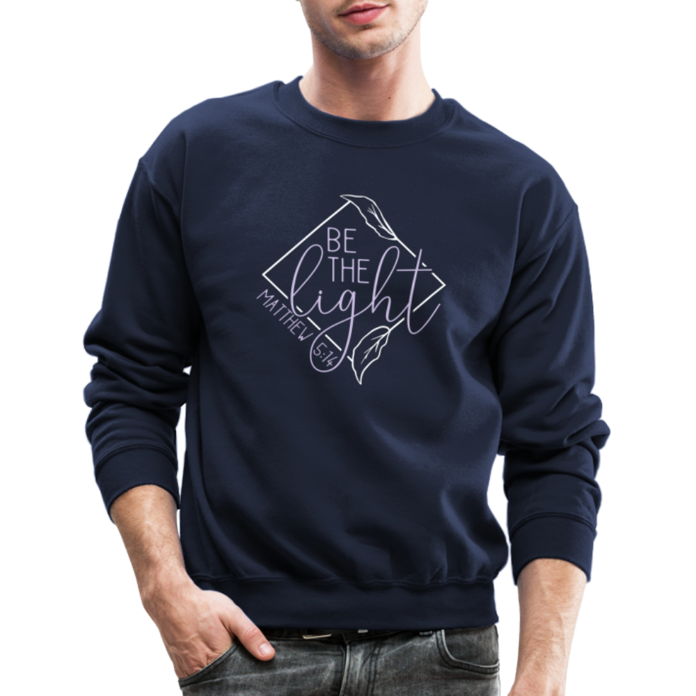 "Be the Light" Diamond Crewneck Sweatshirt - navy