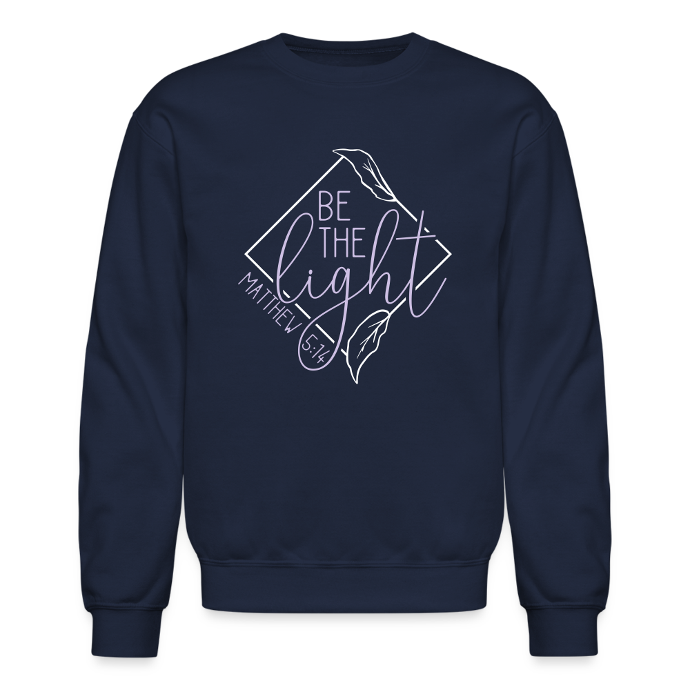 "Be the Light" Diamond Crewneck Sweatshirt - navy