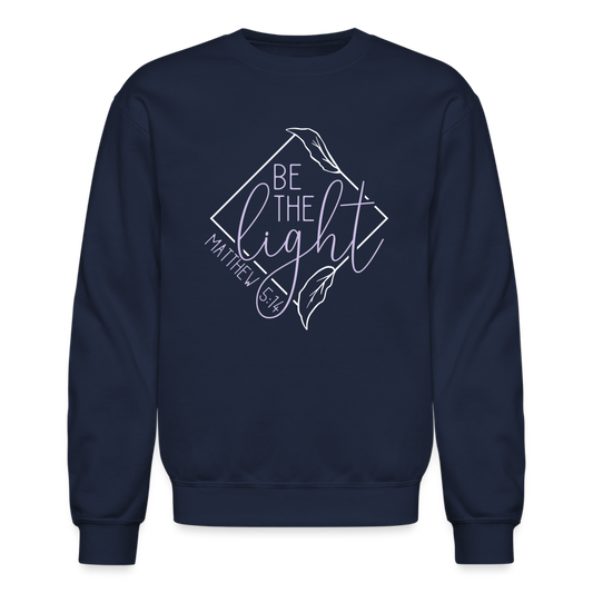 "Be the Light" Diamond Crewneck Sweatshirt - navy